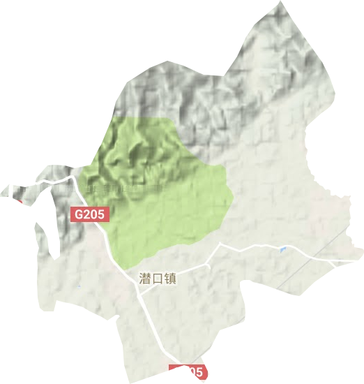 潜口镇地形地图