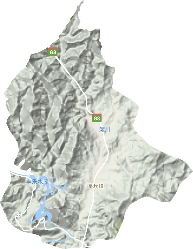 呈坎镇地形地图