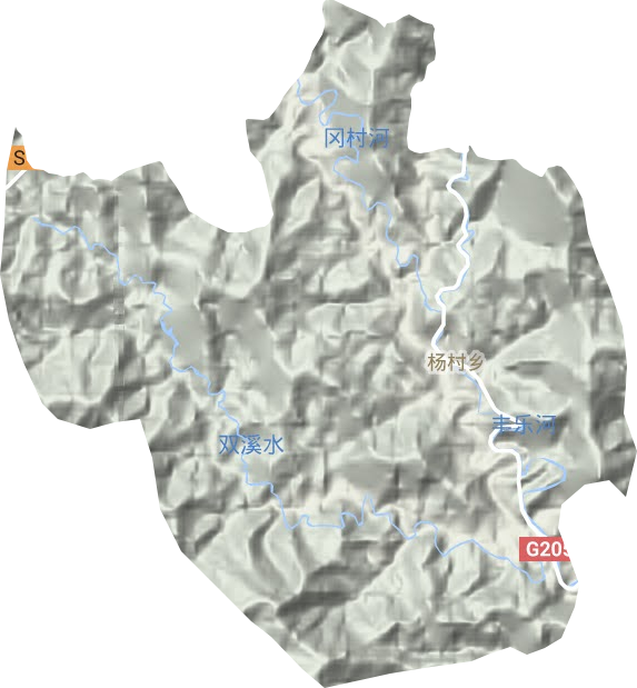 杨村乡地形地图