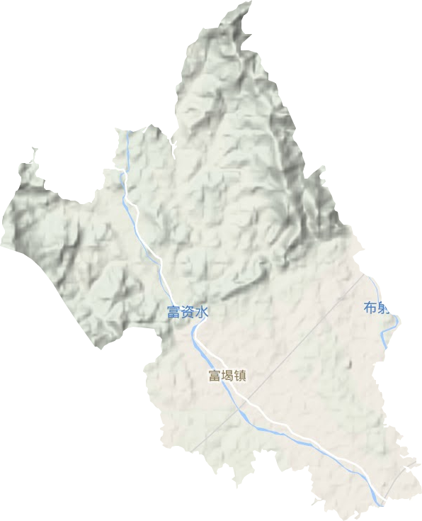 富堨镇地形地图