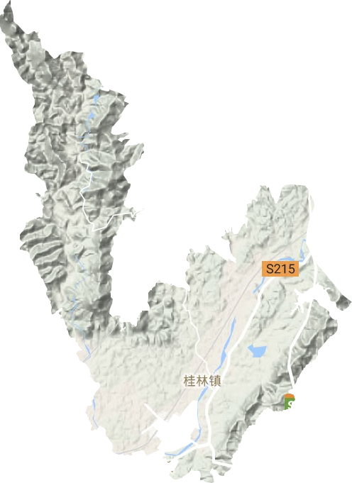桂林镇地形地图