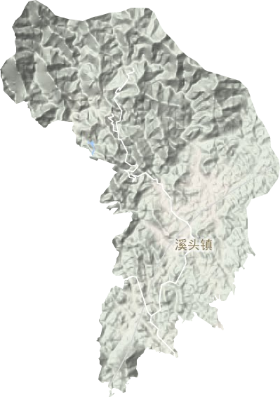 溪头镇地形地图