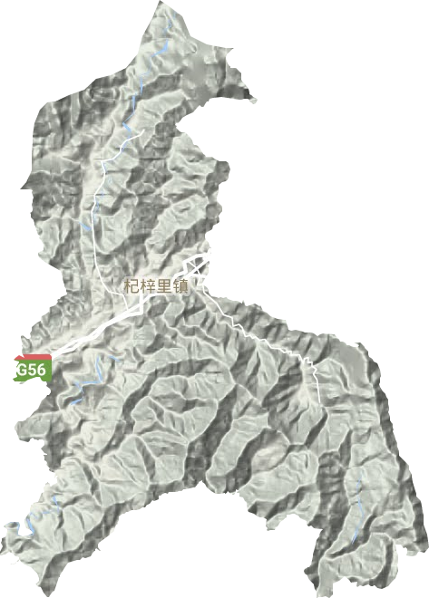 杞梓里镇地形地图