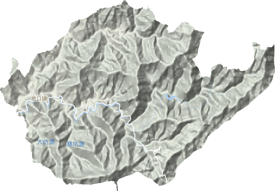 岔口镇地形地图