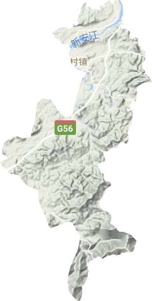 王村镇地形地图