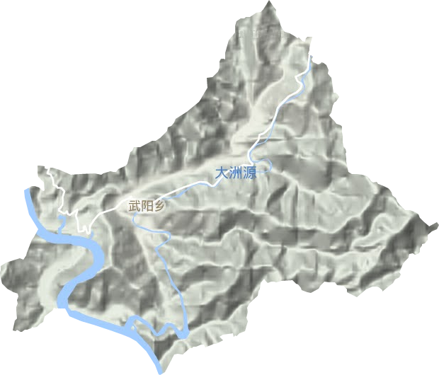武阳乡地形地图