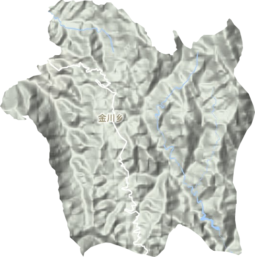 金川乡地形地图
