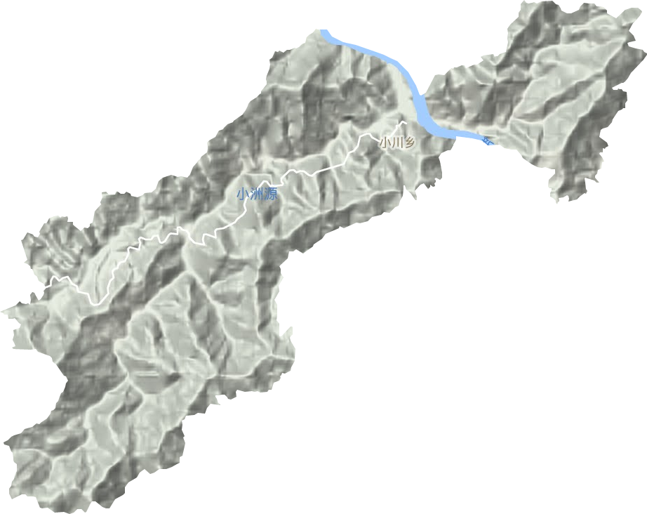 小川乡地形地图