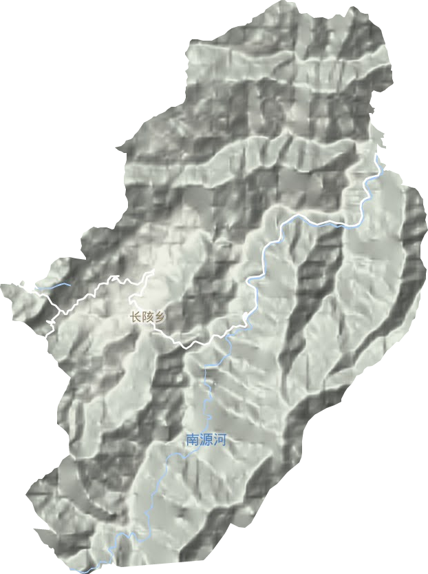 长陔乡地形地图
