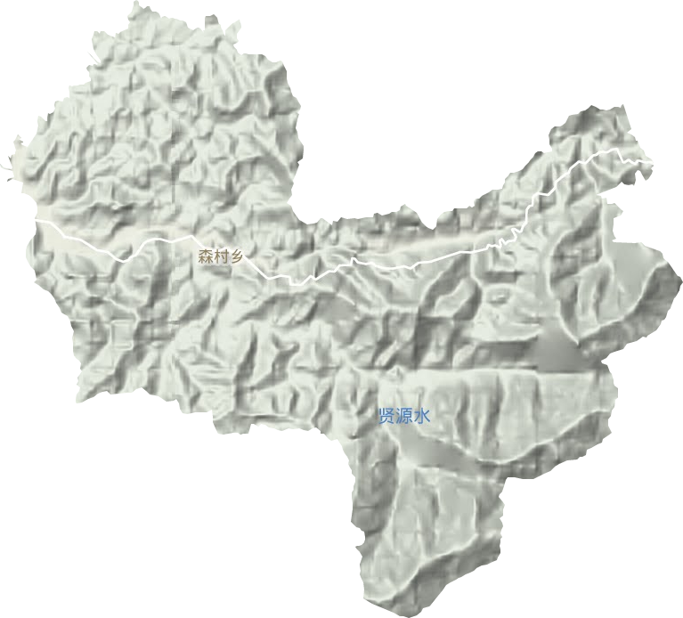 森村乡地形地图