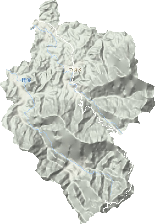绍濂乡地形地图