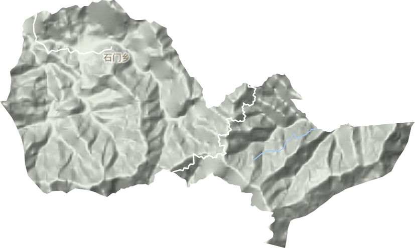 石门乡地形地图
