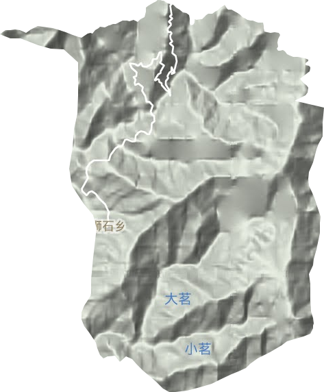 狮石乡地形地图