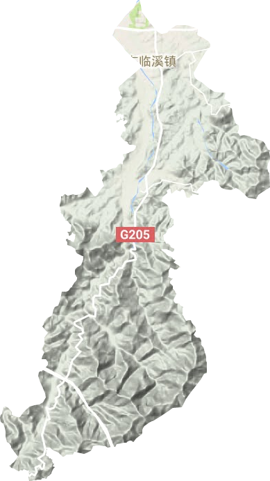 东临溪镇地形地图