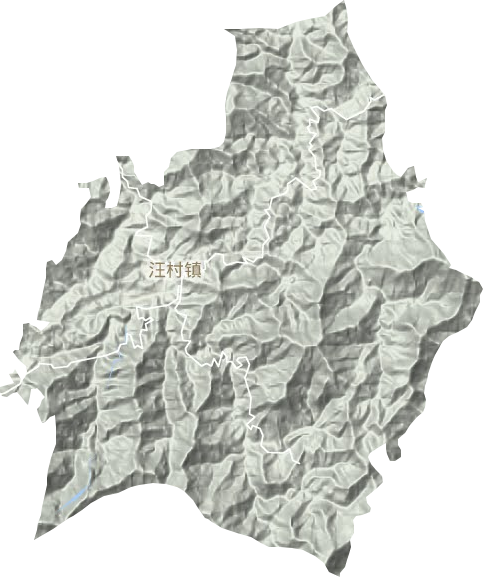 汪村镇地形地图