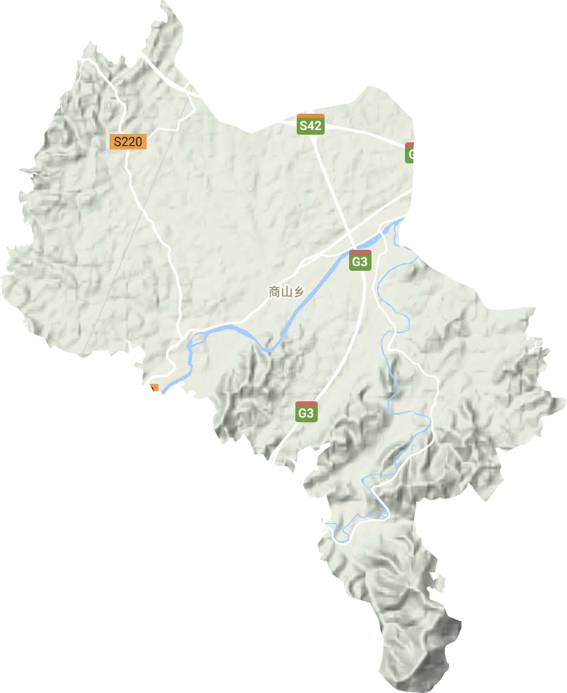 商山镇地形地图