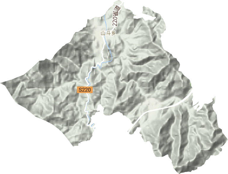 山斗乡地形地图