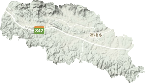 渭桥乡地形地图
