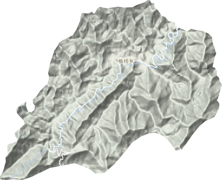 板桥乡地形地图