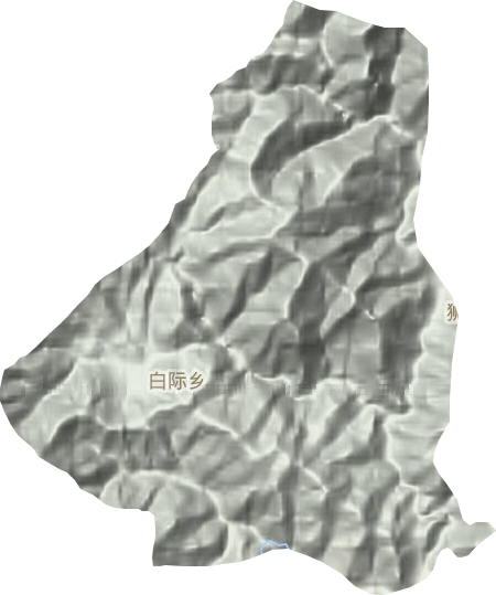 白际乡地形地图