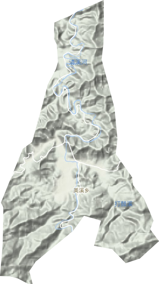 美溪乡地形地图