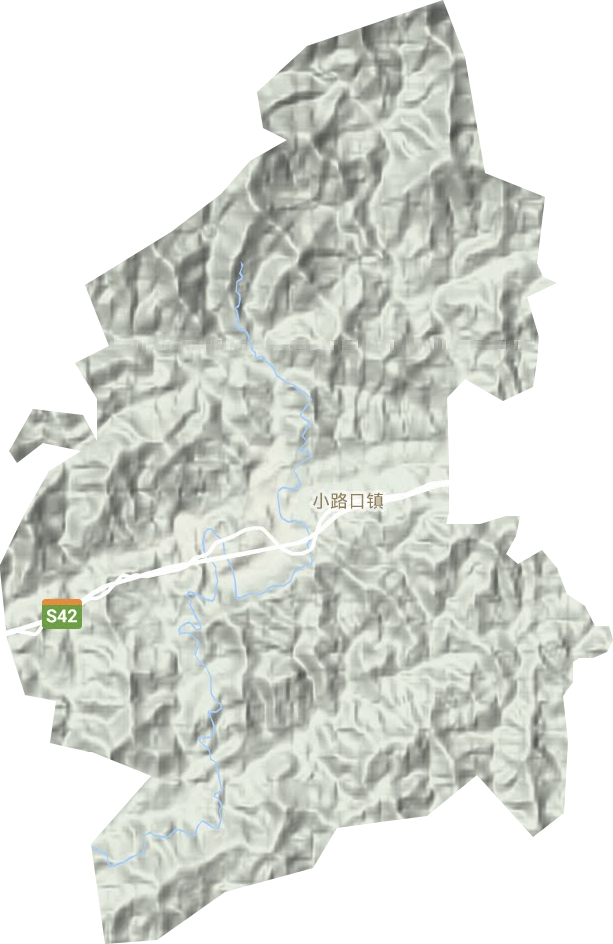 小路口镇地形地图