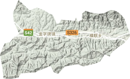 金字牌镇地形地图