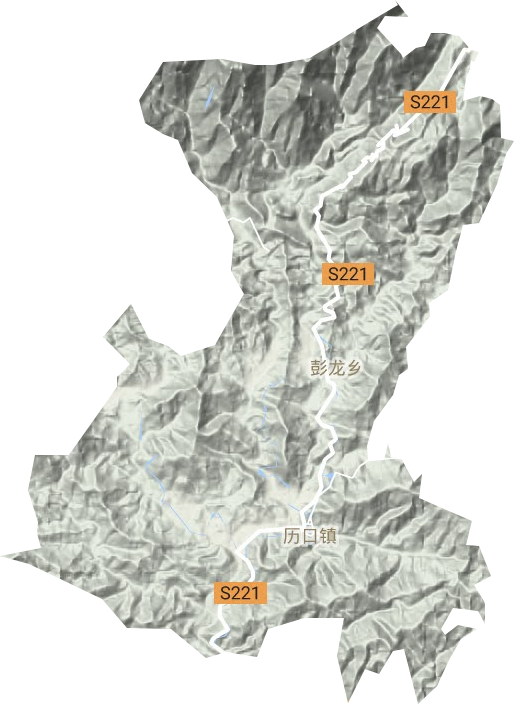 历口镇地形地图
