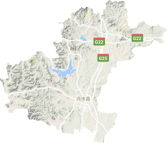沂水县地形地图