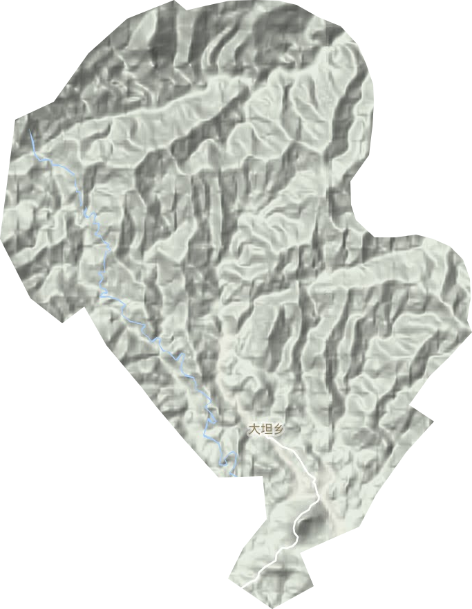 大坦乡地形地图
