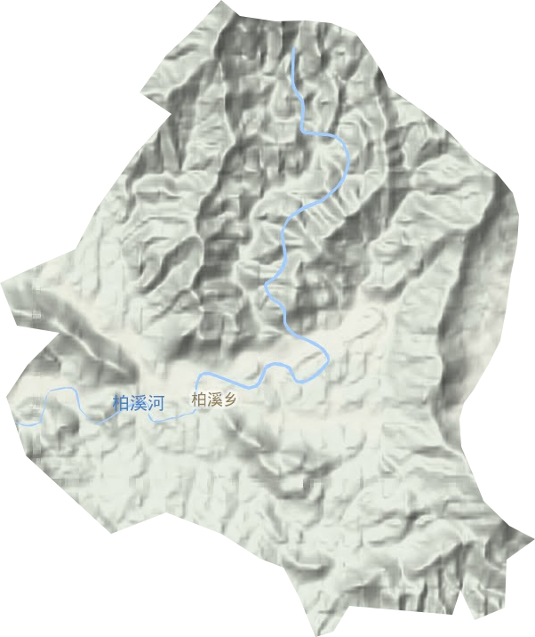 柏溪乡地形地图