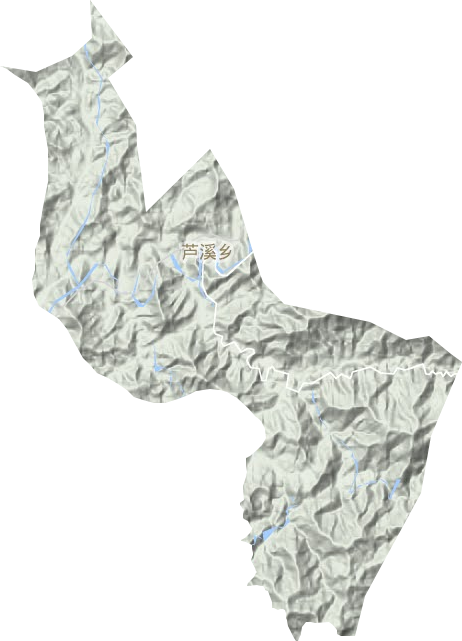 芦溪乡地形地图