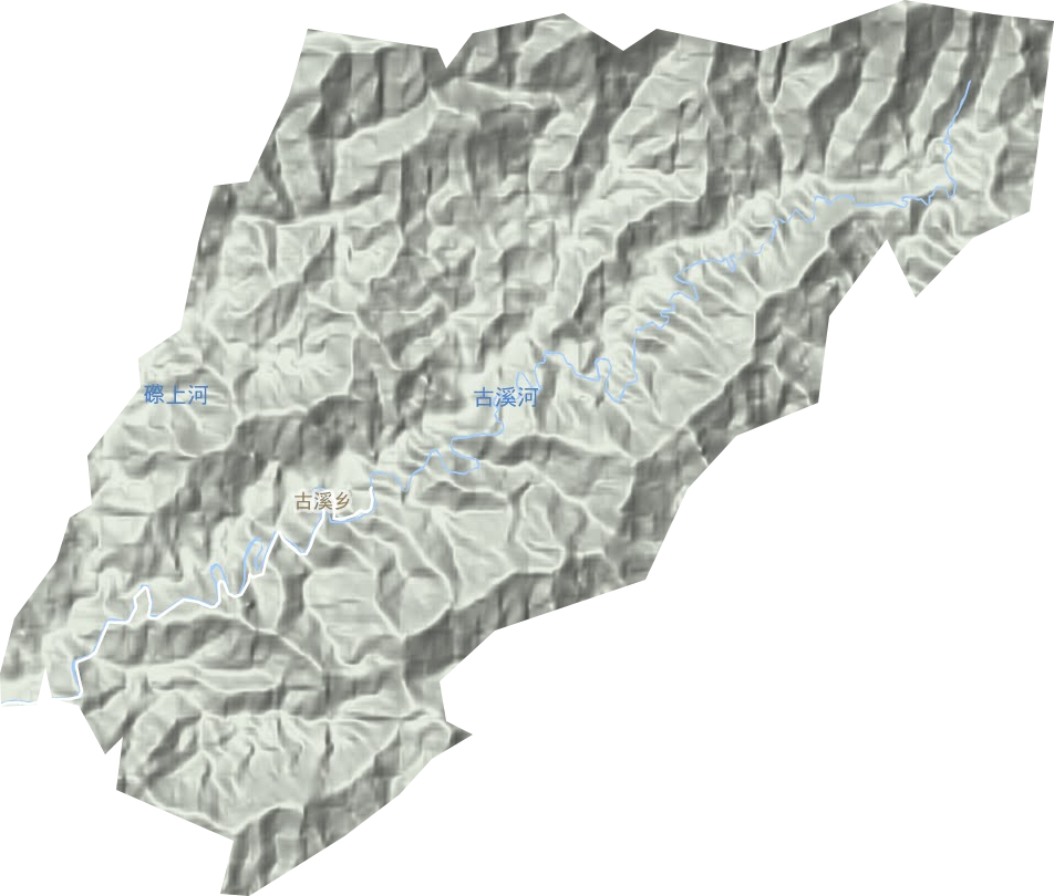 古溪乡地形地图