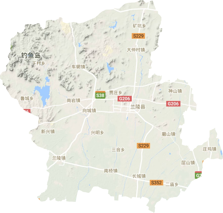 兰陵县地形地图