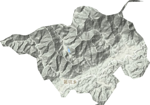 箬坑乡地形地图
