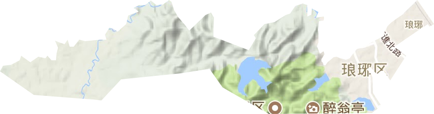 琅琊街道地形地图