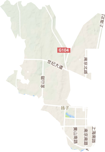扬子街道地形地图