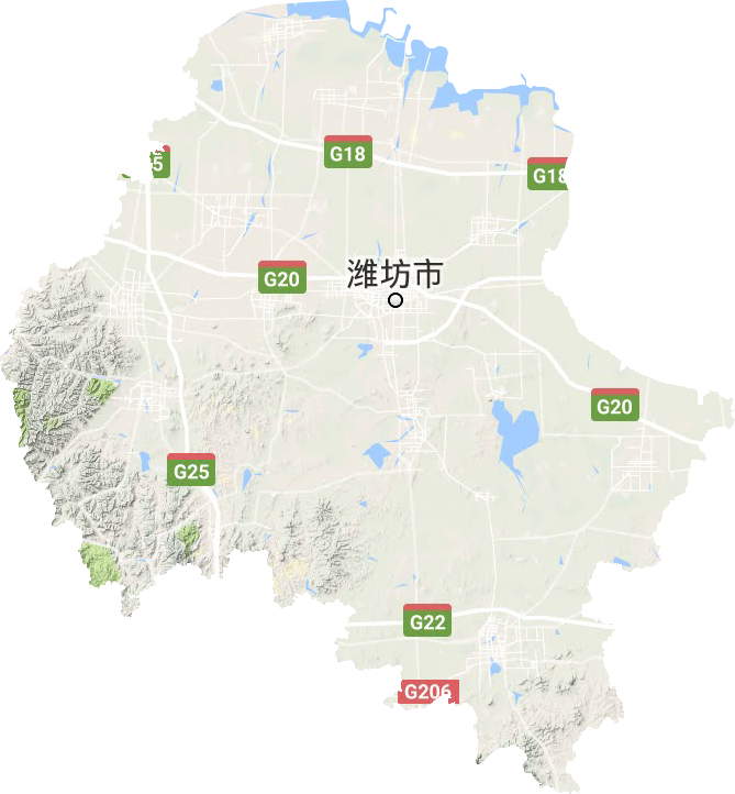潍坊市地形地图