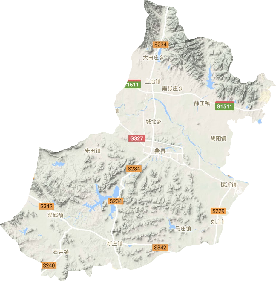 费县地形地图