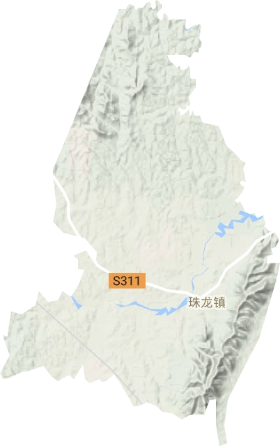 珠龙镇地形地图