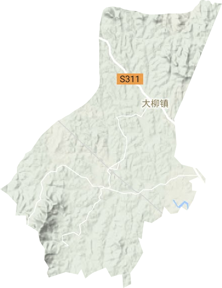 大柳镇地形地图