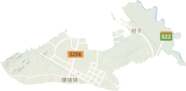 腰铺镇地形地图