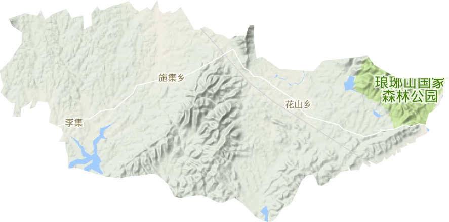 施集镇地形地图