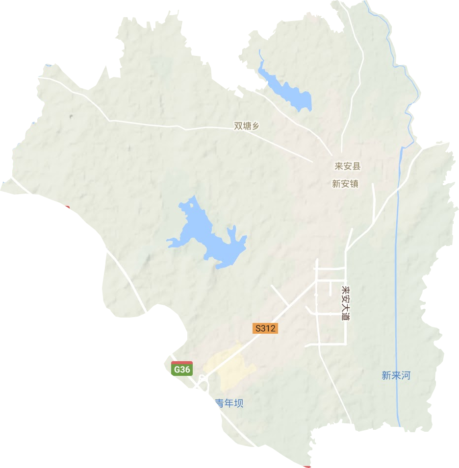 新安镇地形地图
