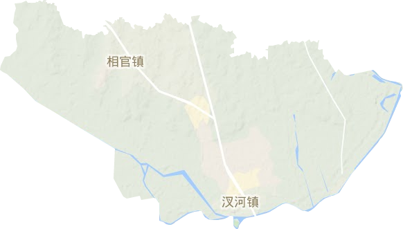 汊河镇地形地图