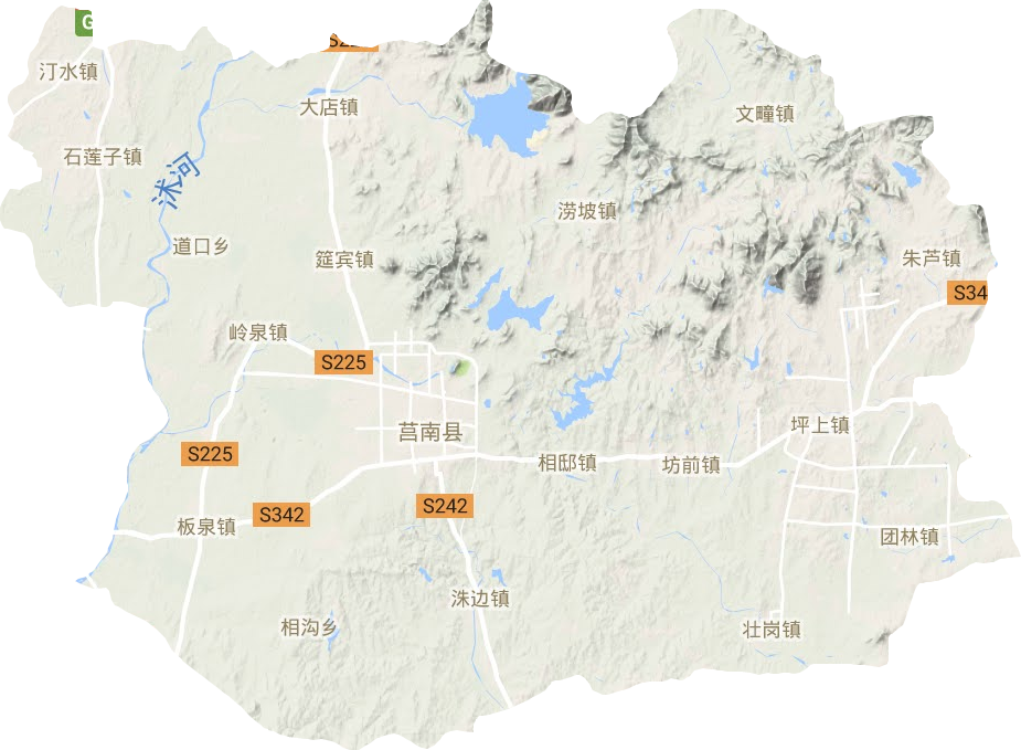 莒南县地形地图