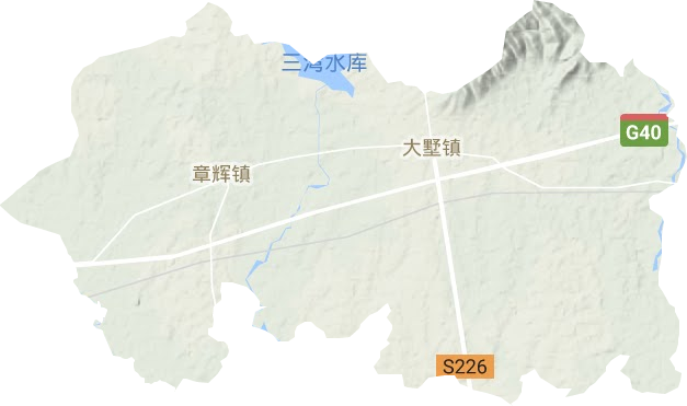大墅镇地形地图