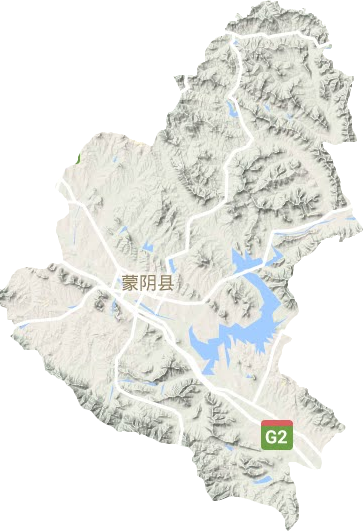 蒙阴县地形地图