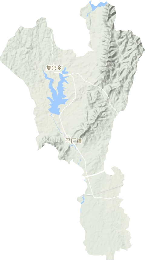 马厂镇地形地图