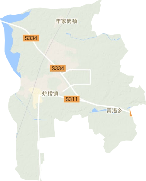 炉桥镇地形地图